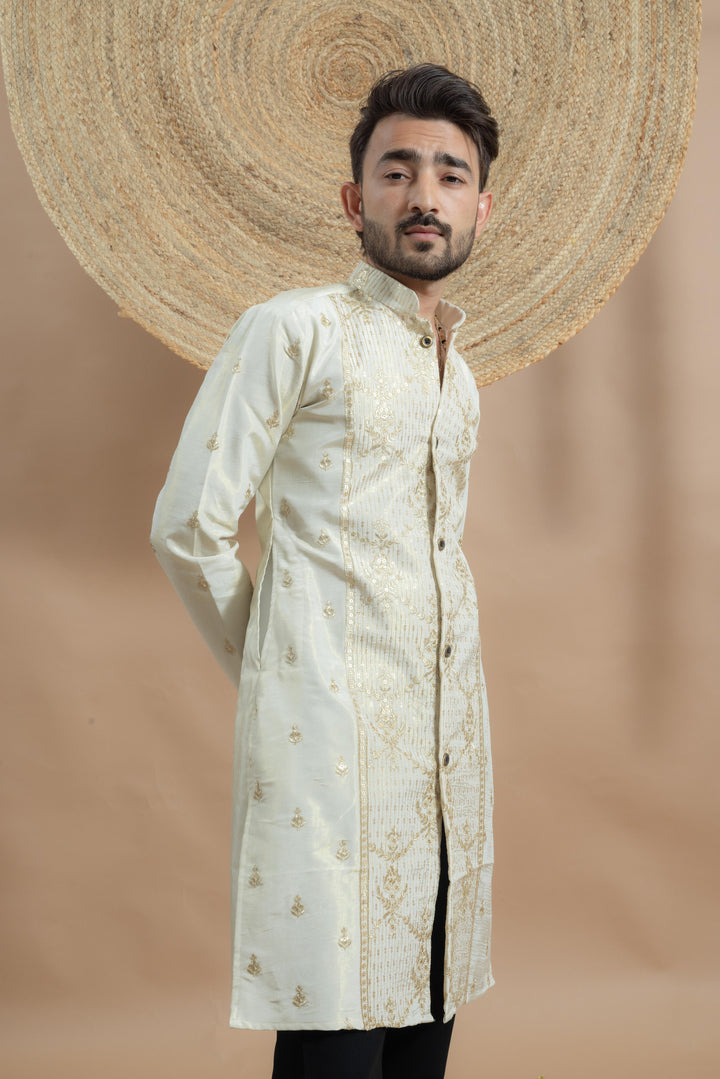 GOLDEN GLOW EMBROIDERED DESIGNER KURTA