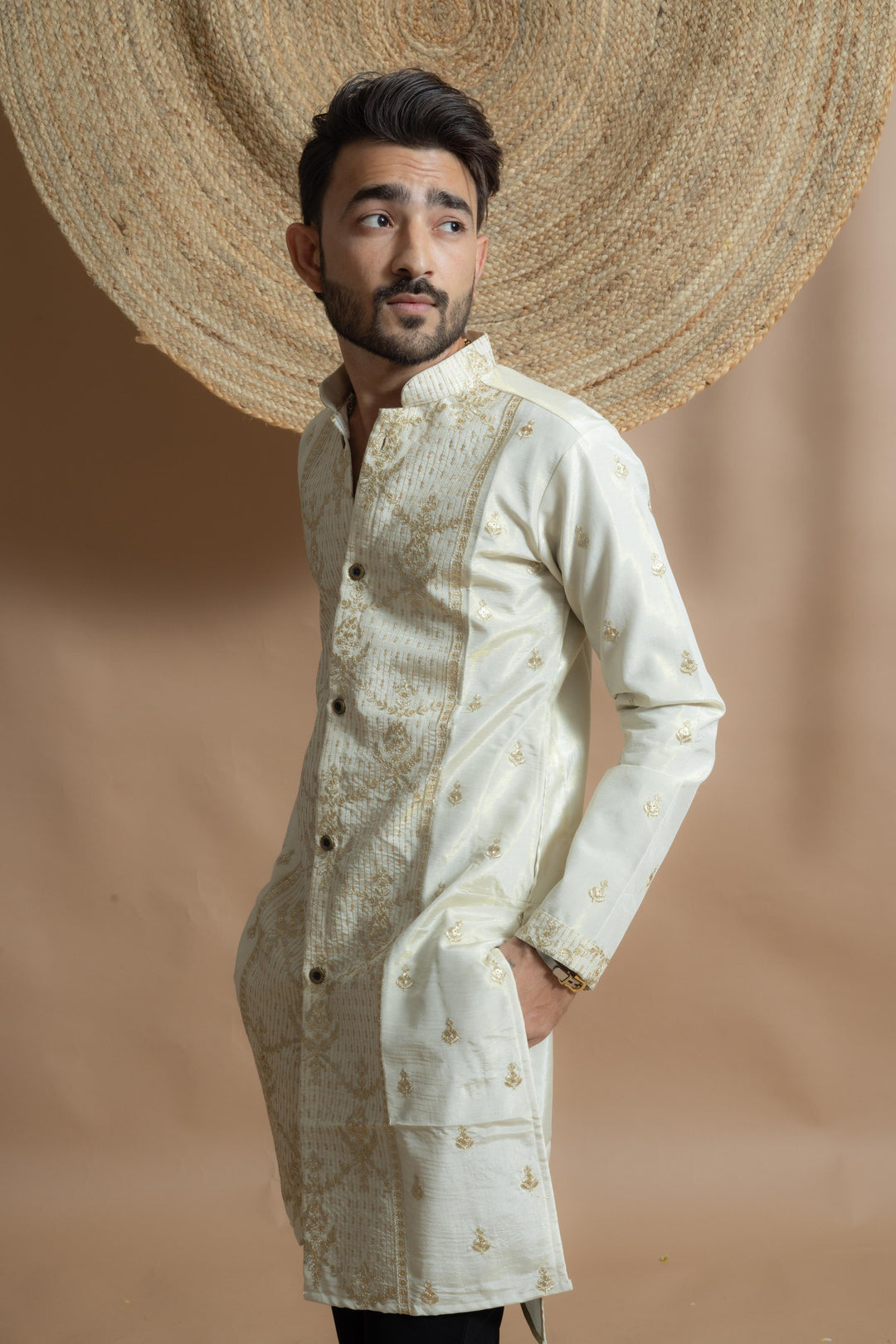 GOLDEN GLOW EMBROIDERED DESIGNER KURTA