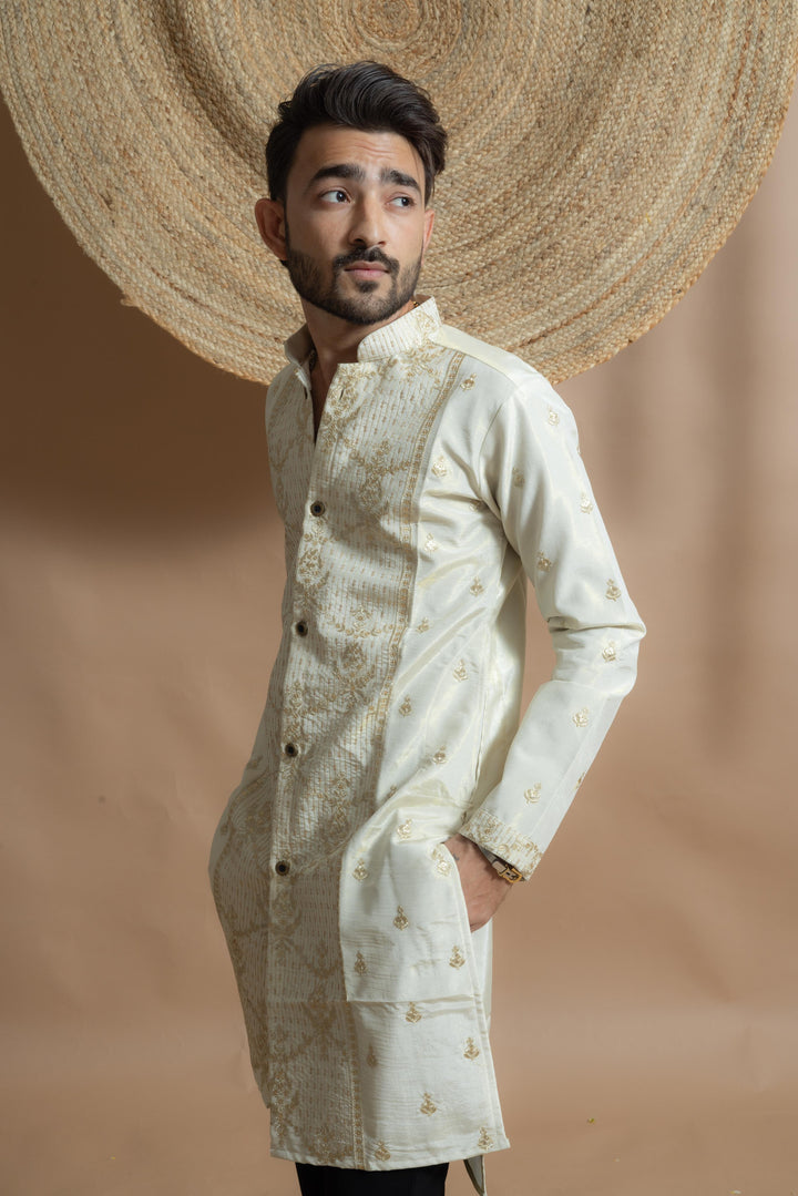 GOLDEN GLOW EMBROIDERED DESIGNER KURTA