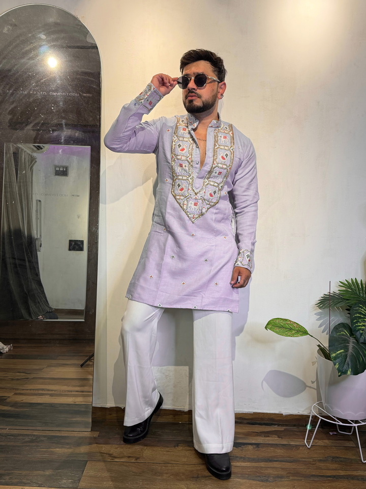 RANG MORLA HANDWORKED KURTA