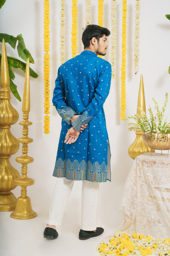 FIROZI RAJWADI PATTERN JACQUARD DESIGNER KURTA