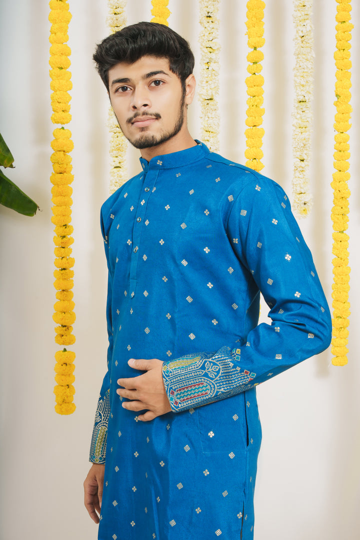 FIROZI RAJWADI PATTERN JACQUARD DESIGNER KURTA