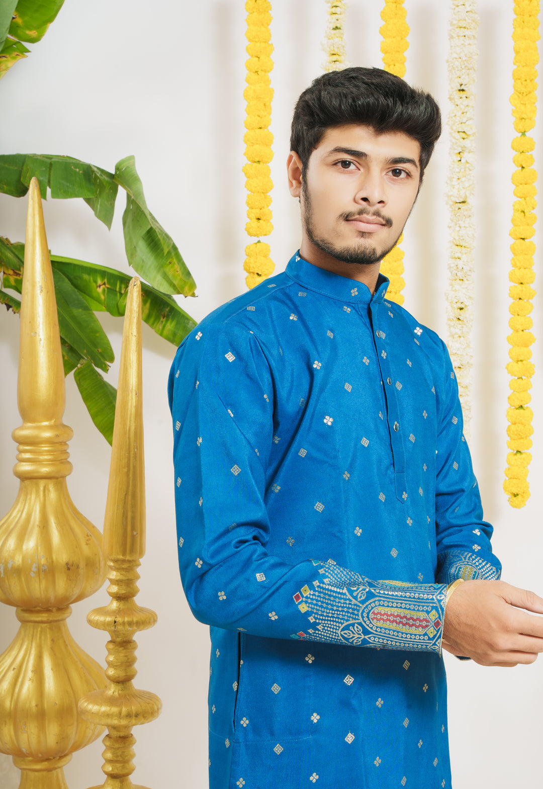 FIROZI RAJWADI PATTERN JACQUARD DESIGNER KURTA