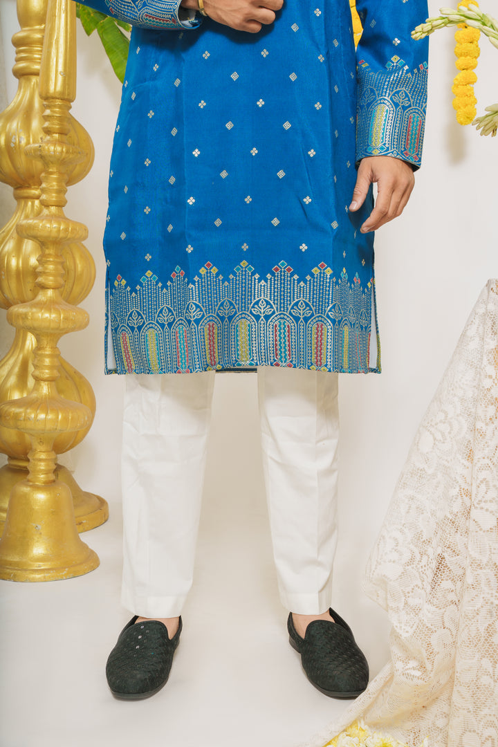 FIROZI RAJWADI PATTERN JACQUARD DESIGNER KURTA