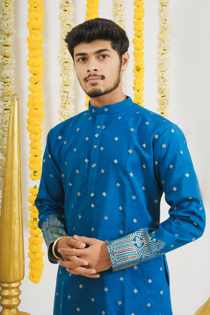 FIROZI RAJWADI PATTERN JACQUARD DESIGNER KURTA