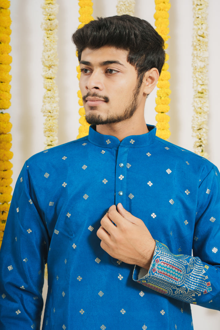 FIROZI RAJWADI PATTERN JACQUARD DESIGNER KURTA