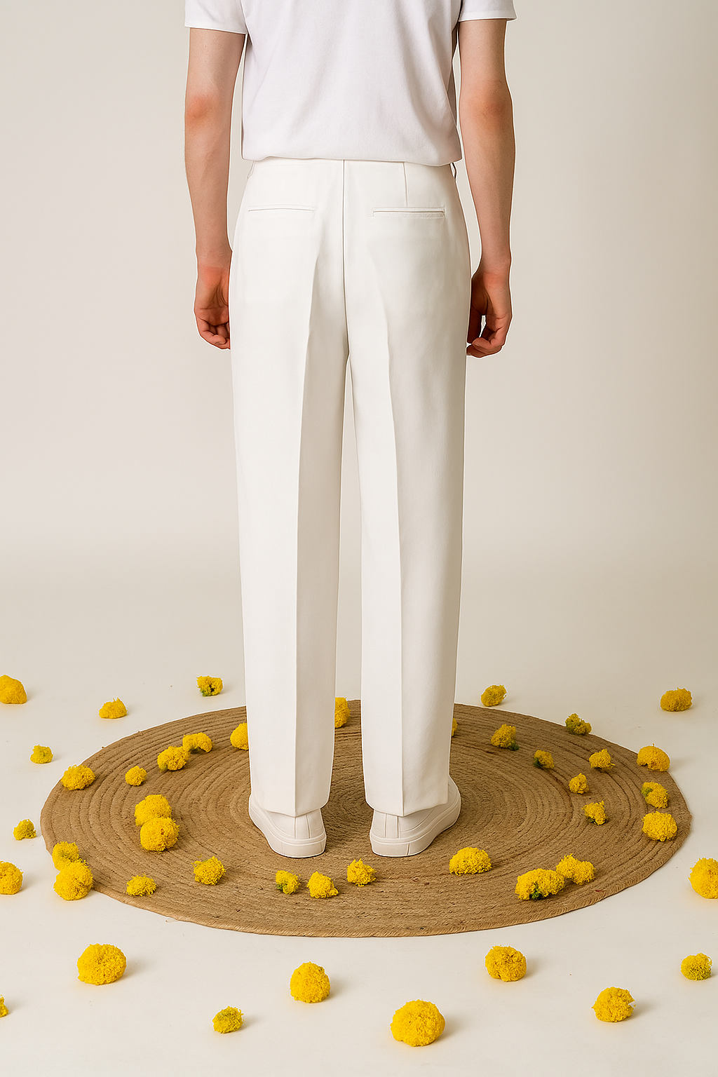WHITE BELL BOTTOM PAJAMA FOR MEN