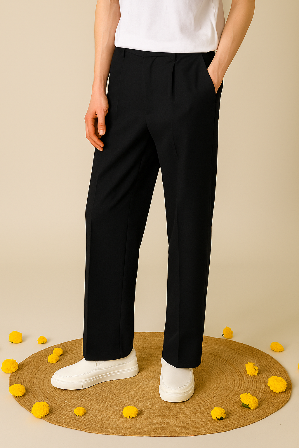 BLACK BELL BOTTOM PAJAMA FOR MEN