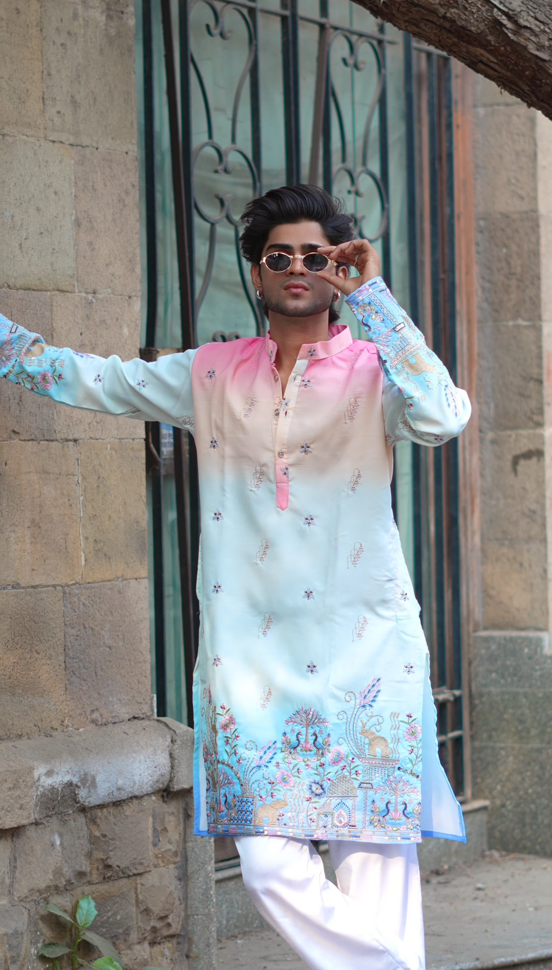 CARNIVAL THEMED EMROIDERED EXCLUSIVE KURTA