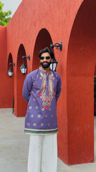KALKI NEELPRASTH EMBROIDERED SHORT KURTA