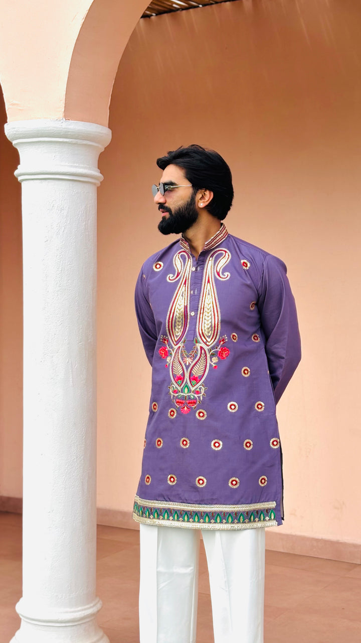 KALKI NEELPRASTH EMBROIDERED SHORT KURTA