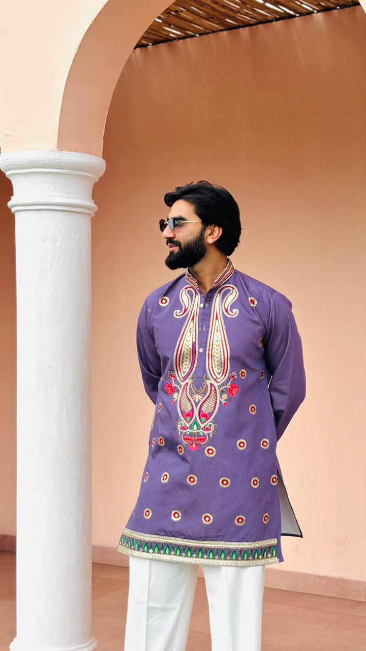 KALKI NEELPRASTH EMBROIDERED SHORT KURTA