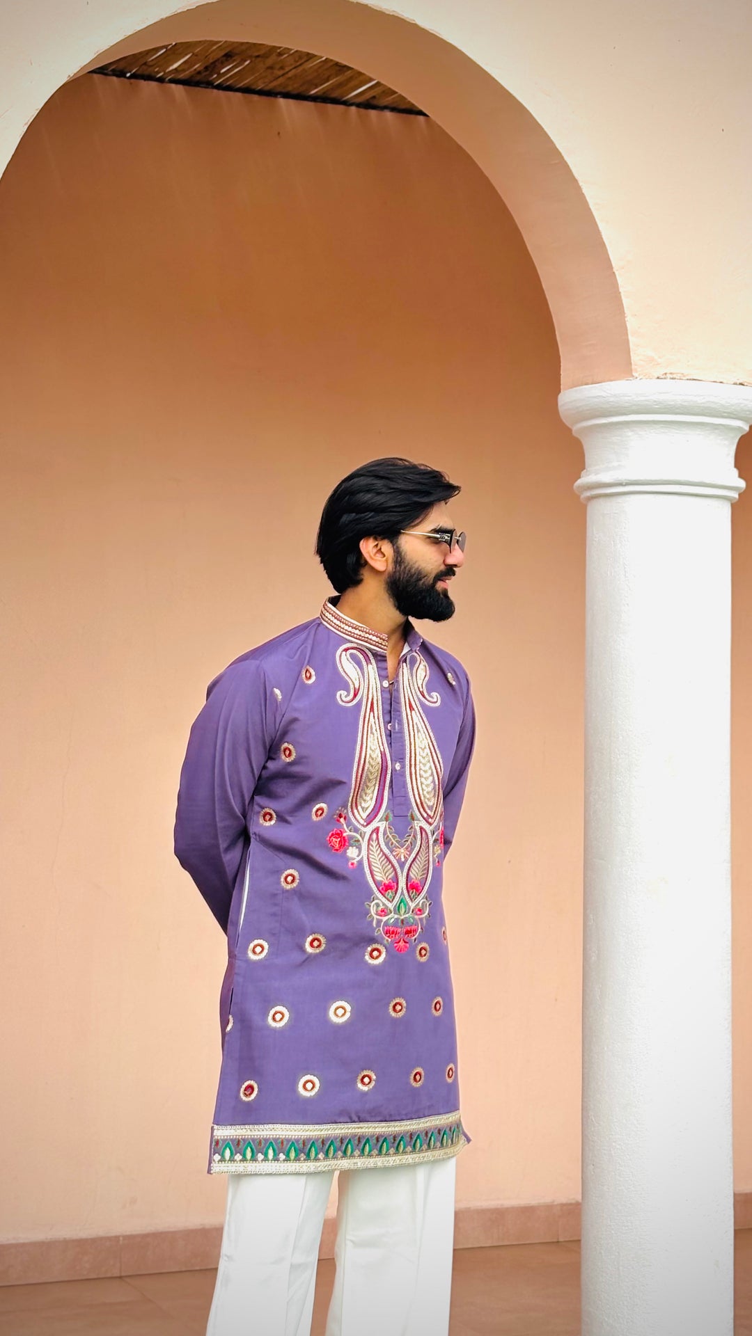 KALKI NEELPRASTH EMBROIDERED SHORT KURTA