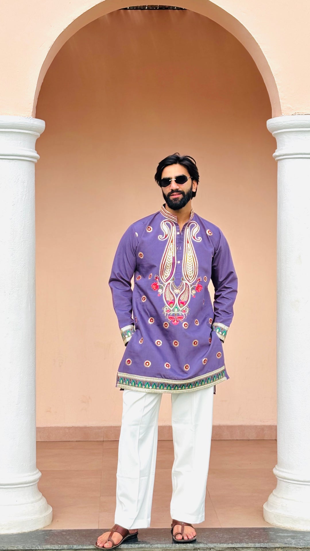 KALKI NEELPRASTH EMBROIDERED SHORT KURTA