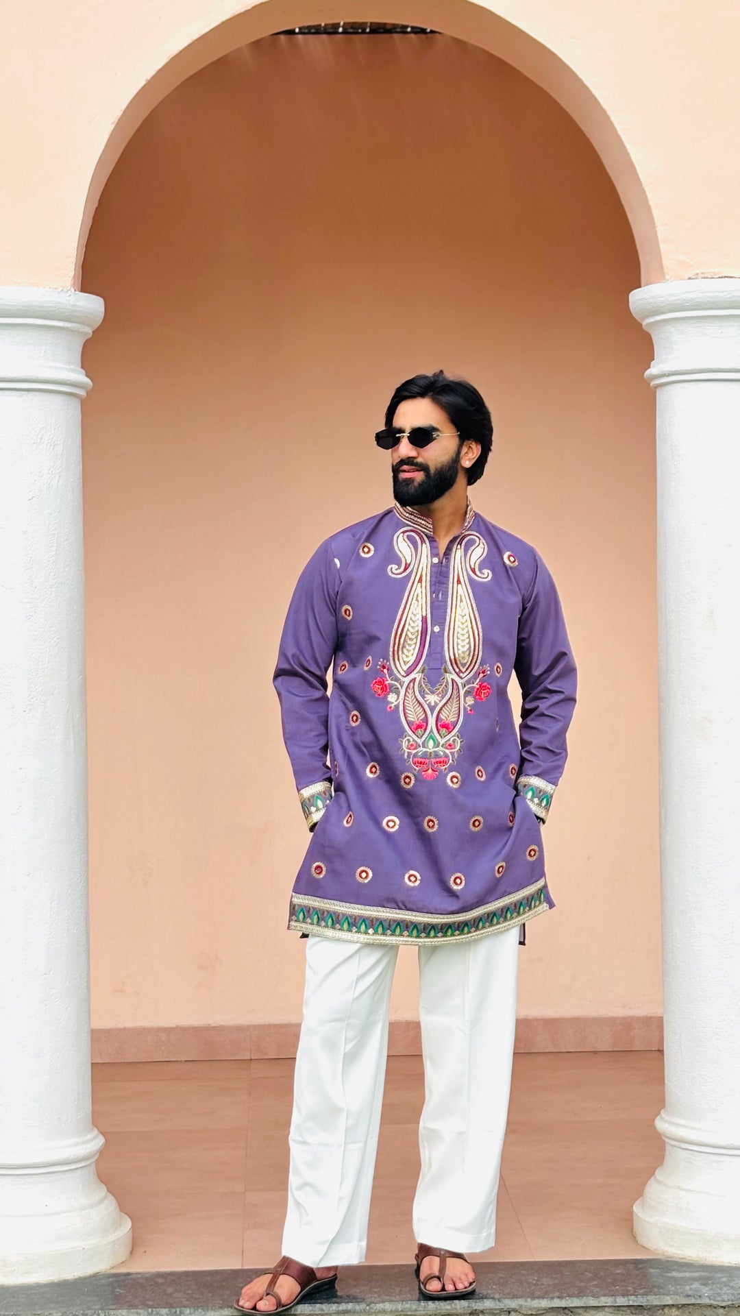 KALKI NEELPRASTH EMBROIDERED SHORT KURTA