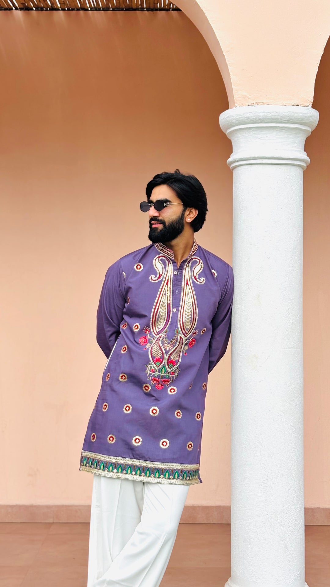 KALKI NEELPRASTH EMBROIDERED SHORT KURTA