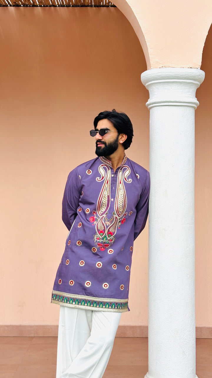 KALKI NEELPRASTH EMBROIDERED SHORT KURTA