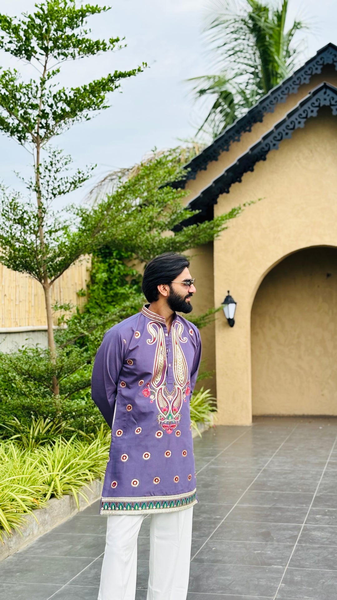KALKI NEELPRASTH EMBROIDERED SHORT KURTA
