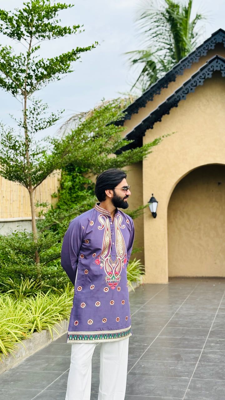 KALKI NEELPRASTH EMBROIDERED SHORT KURTA