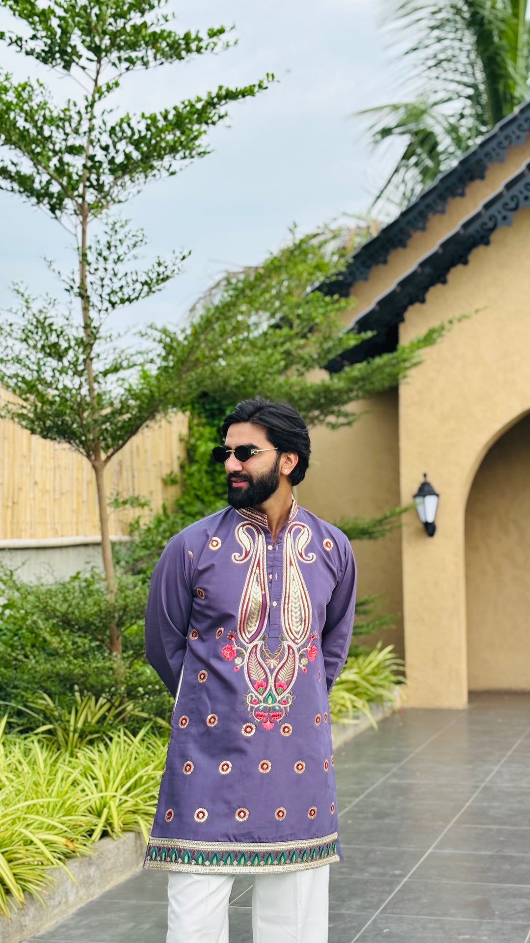 KALKI NEELPRASTH EMBROIDERED SHORT KURTA