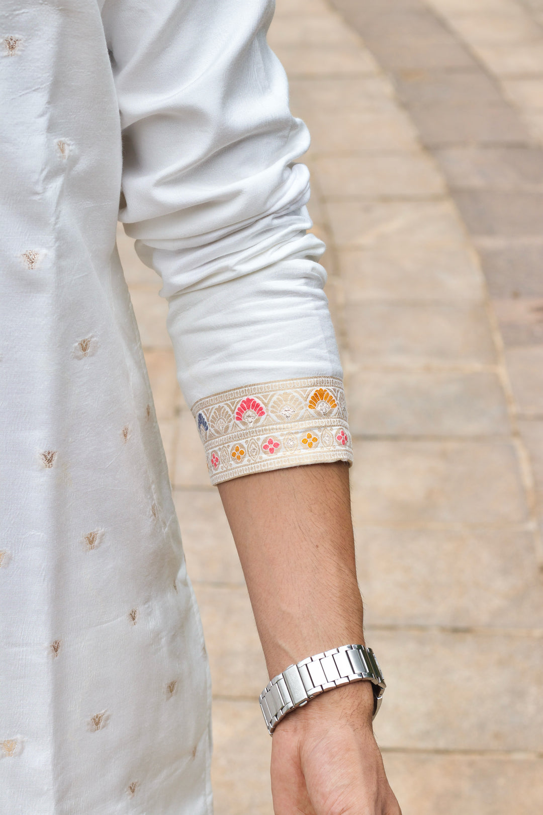 Handcrafted Peacock Jacquard designed Kurta for men
