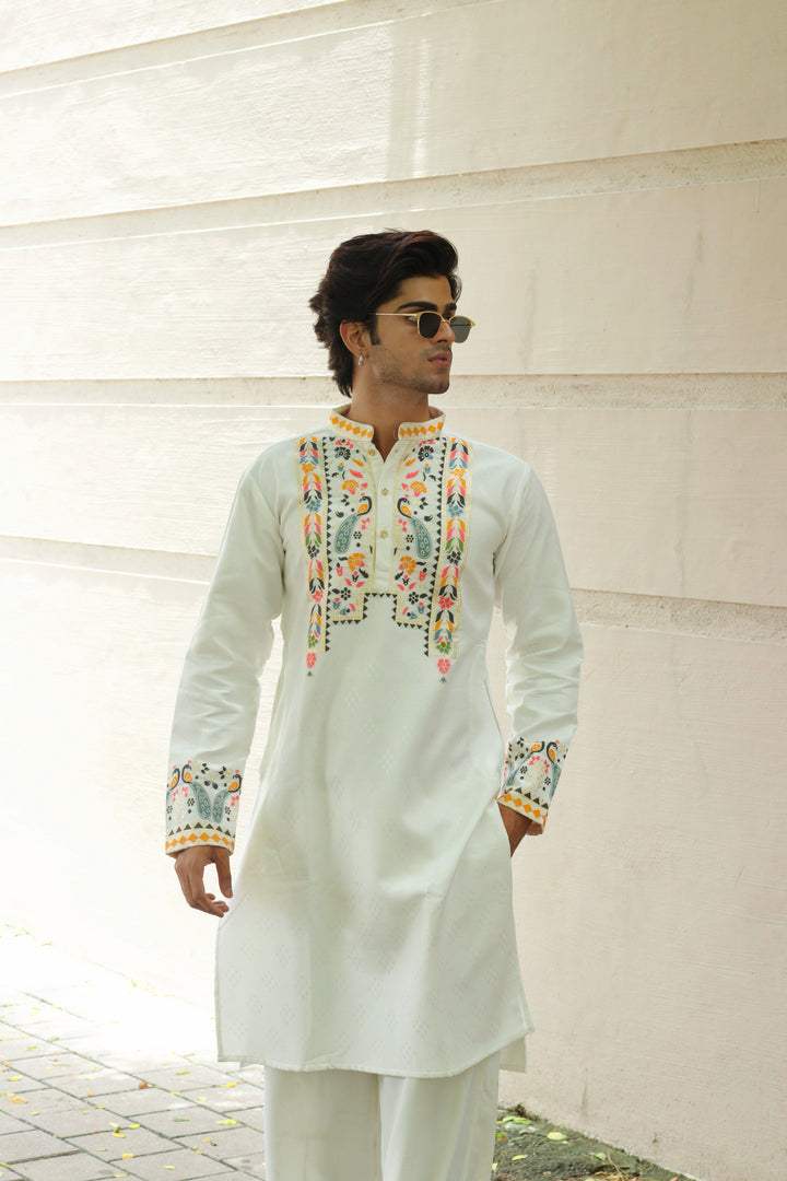MOR TORAN SELECTED JACQUARD DESIGNER KURTA