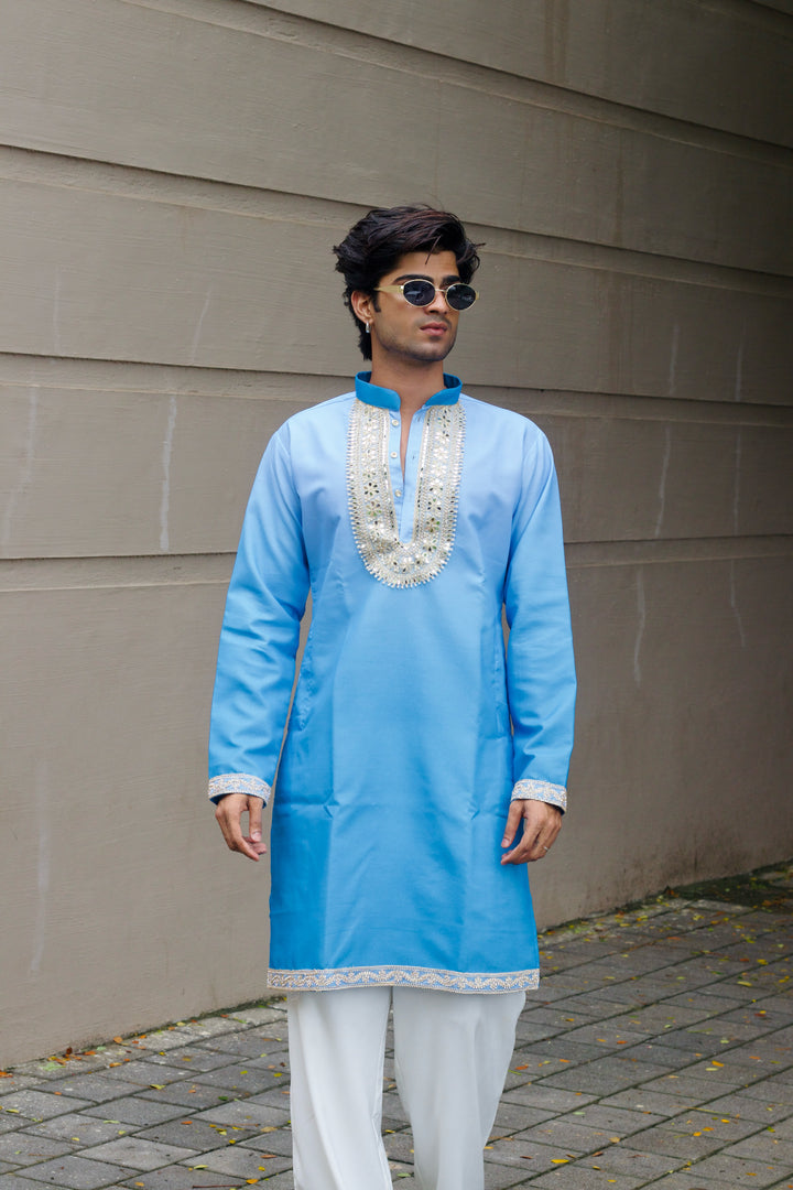 NEEL RAAG EXCLUSIVE HANDCRAFTED KURTA