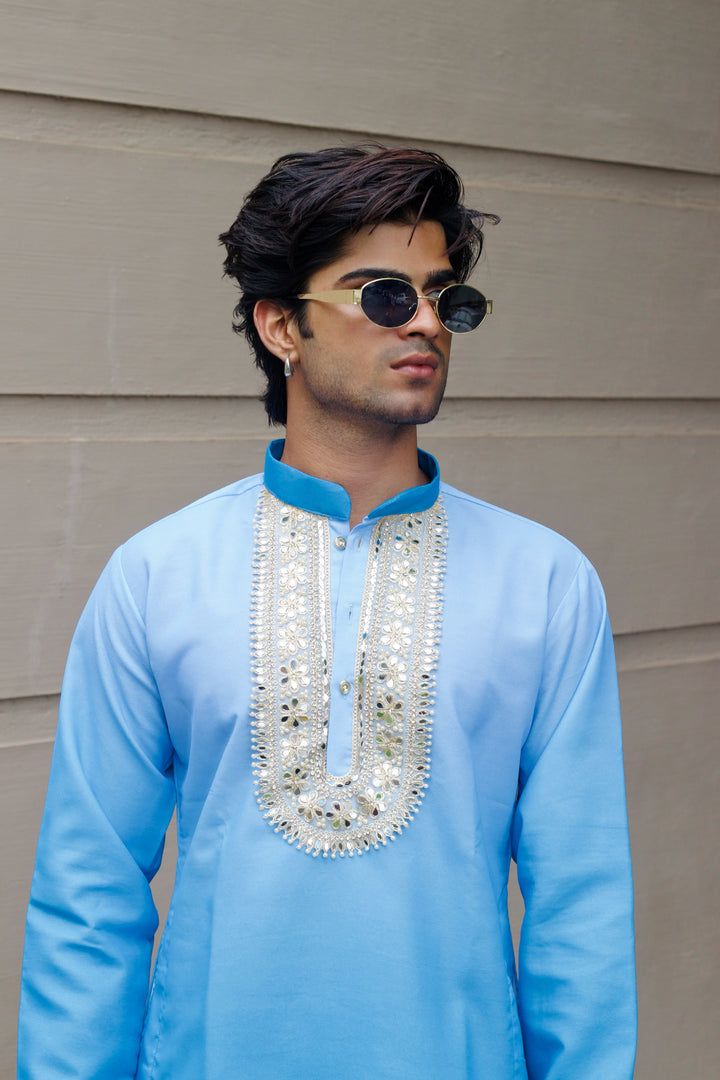 NEEL RAAG EXCLUSIVE HANDCRAFTED KURTA