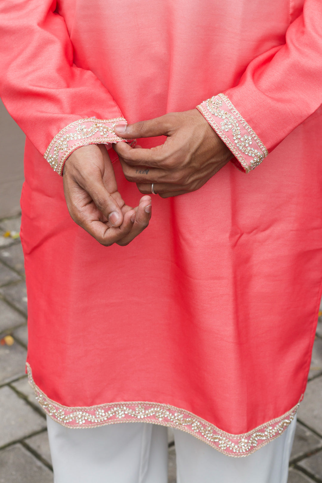 PEACH MOHAR EXCLUSIVE HANDCRAFTED KURTA