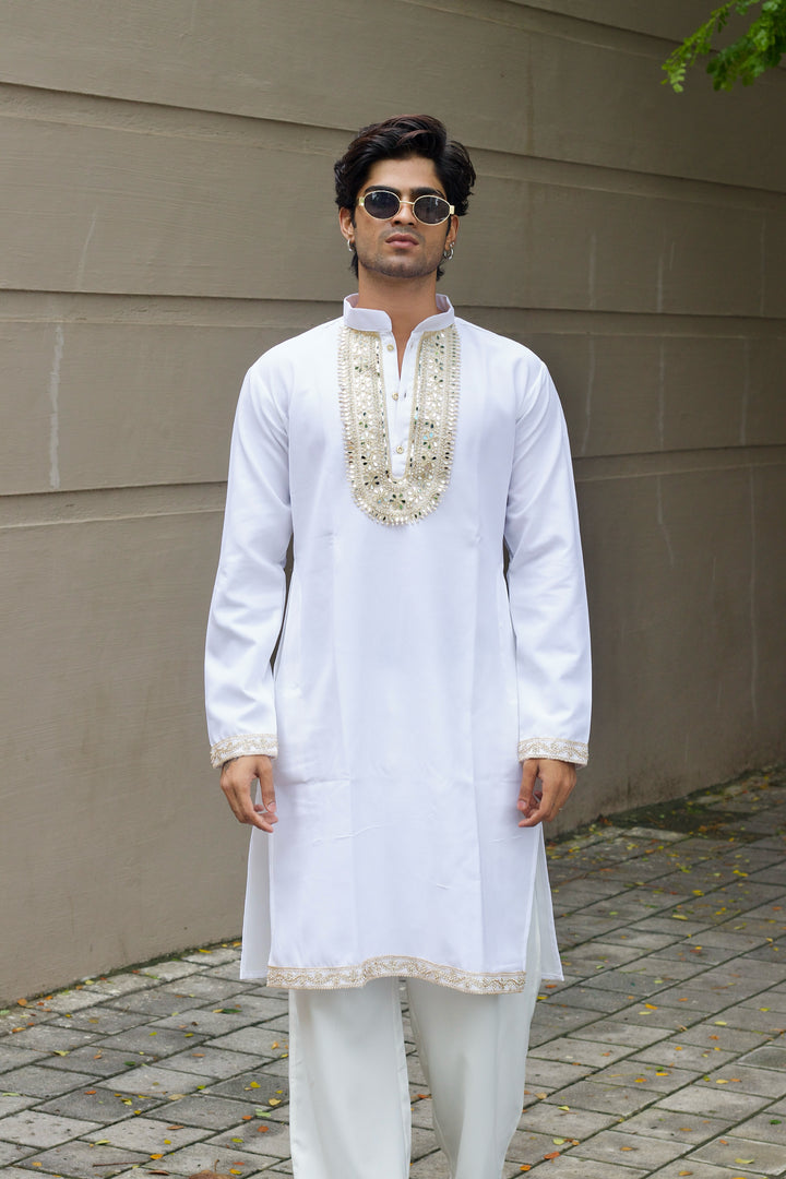 SHWET SITARA EXCLUSIVE HANDCRAFTED KURTA