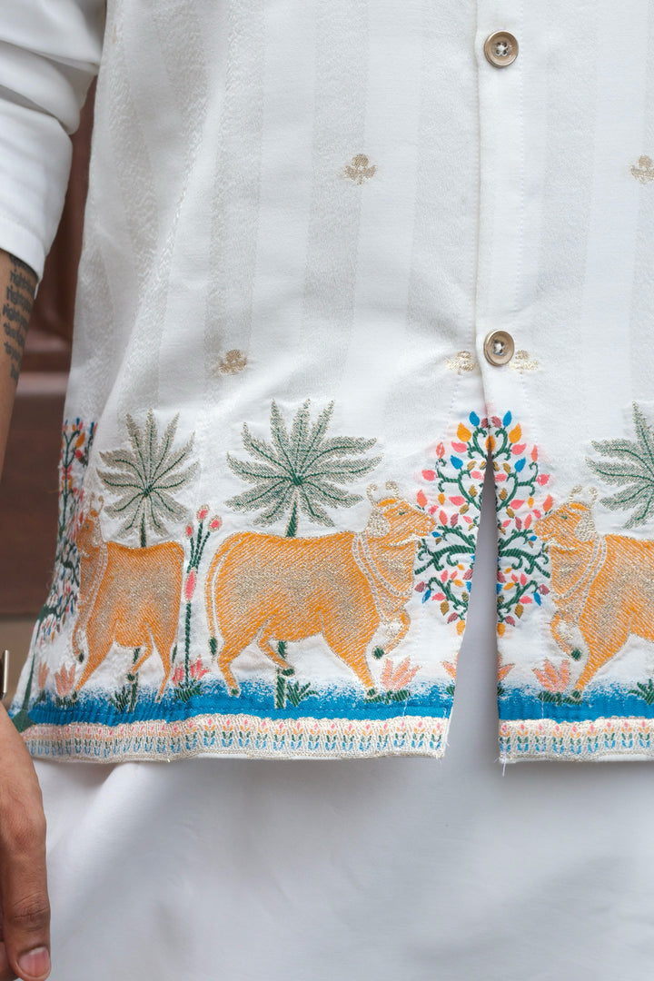 GAURI INSPRIRED JACQUARD KOTI KURTA SET