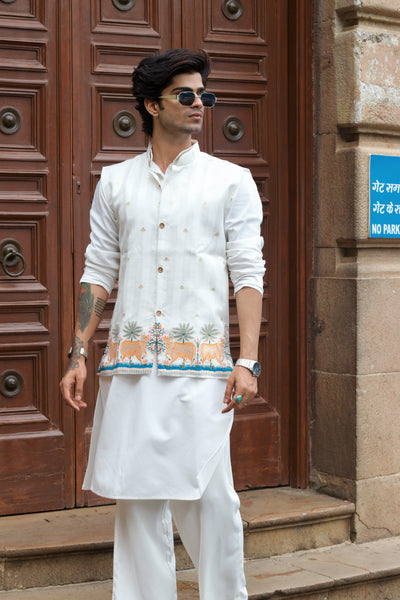 KOTI KURTA - GAURI INSPRIRED JACQUARD KOTI KURTA SET