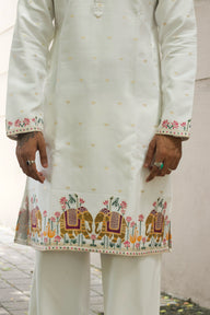 RAJKAMAL GAJ EXCLUSIVE JACQUARD DESIGNER KURTA