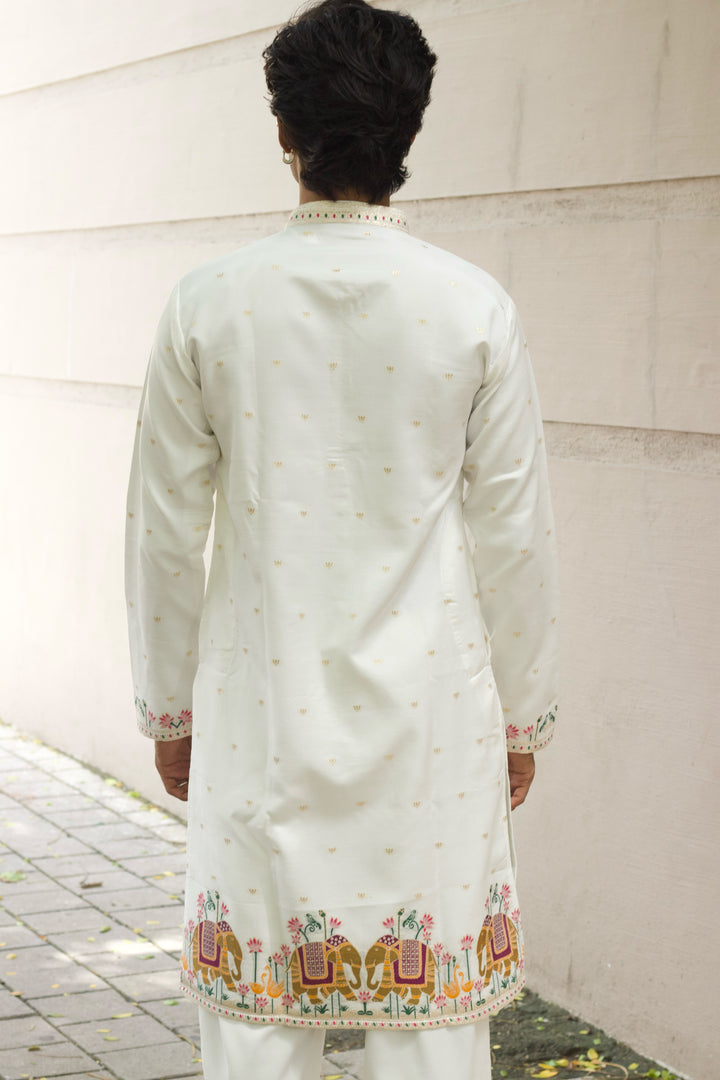 RAJKAMAL GAJ EXCLUSIVE JACQUARD DESIGNER KURTA