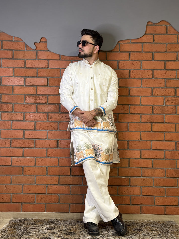 COMBO KOTI KURTA - GAURI INSPRIRED JACQUARD KOTI KURTA SET