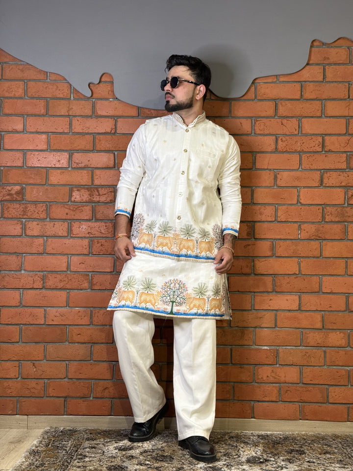 COMBO KOTI KURTA - GAURI INSPRIRED JACQUARD KOTI KURTA SET
