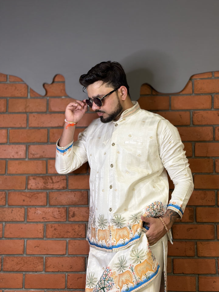 COMBO KOTI KURTA - GAURI INSPRIRED JACQUARD KOTI KURTA SET