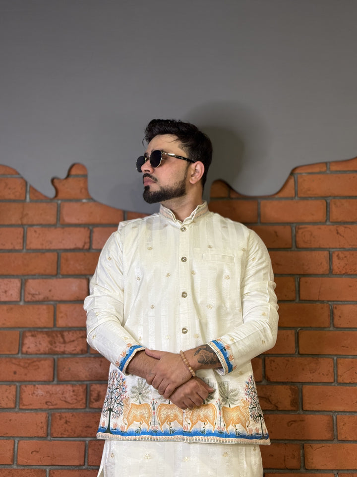 COMBO KOTI KURTA - GAURI INSPRIRED JACQUARD KOTI KURTA SET