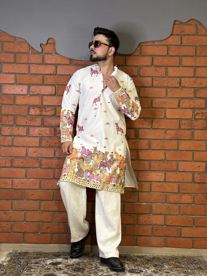 VRINDAVAN INSPIRED KALAMKARI DESIGNER KURTA