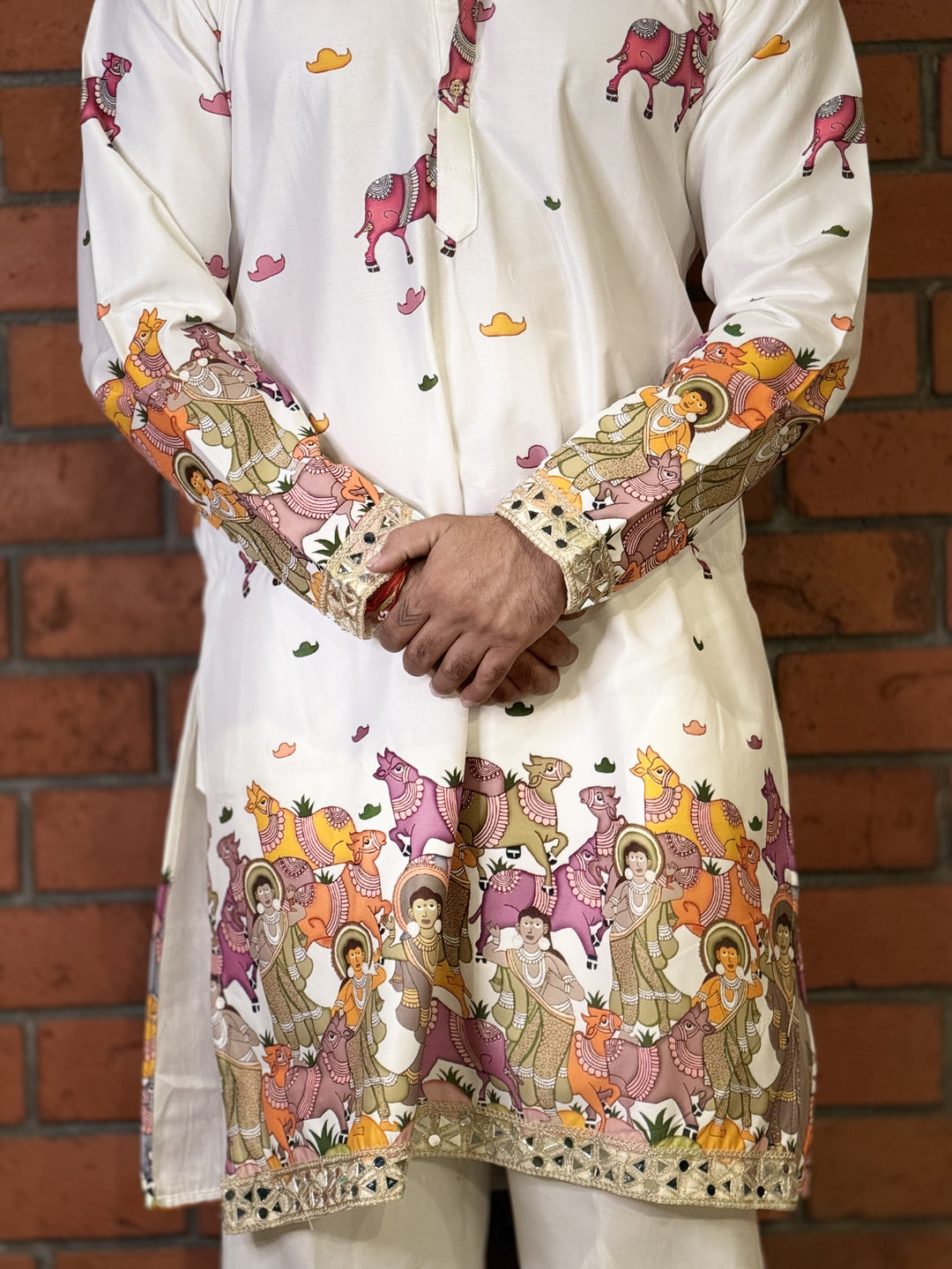 VRINDAVAN INSPIRED KALAMKARI DESIGNER KURTA