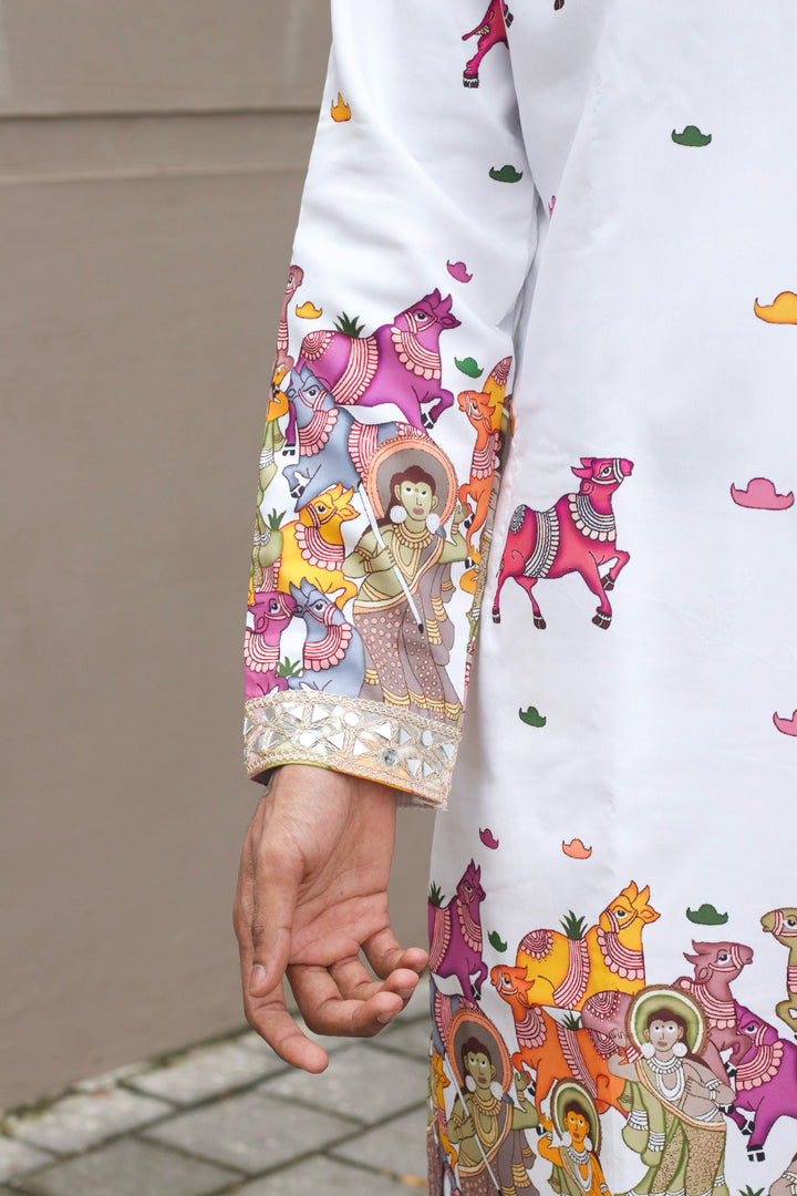 VRINDAVAN INSPIRED KALAMKARI DESIGNER KURTA