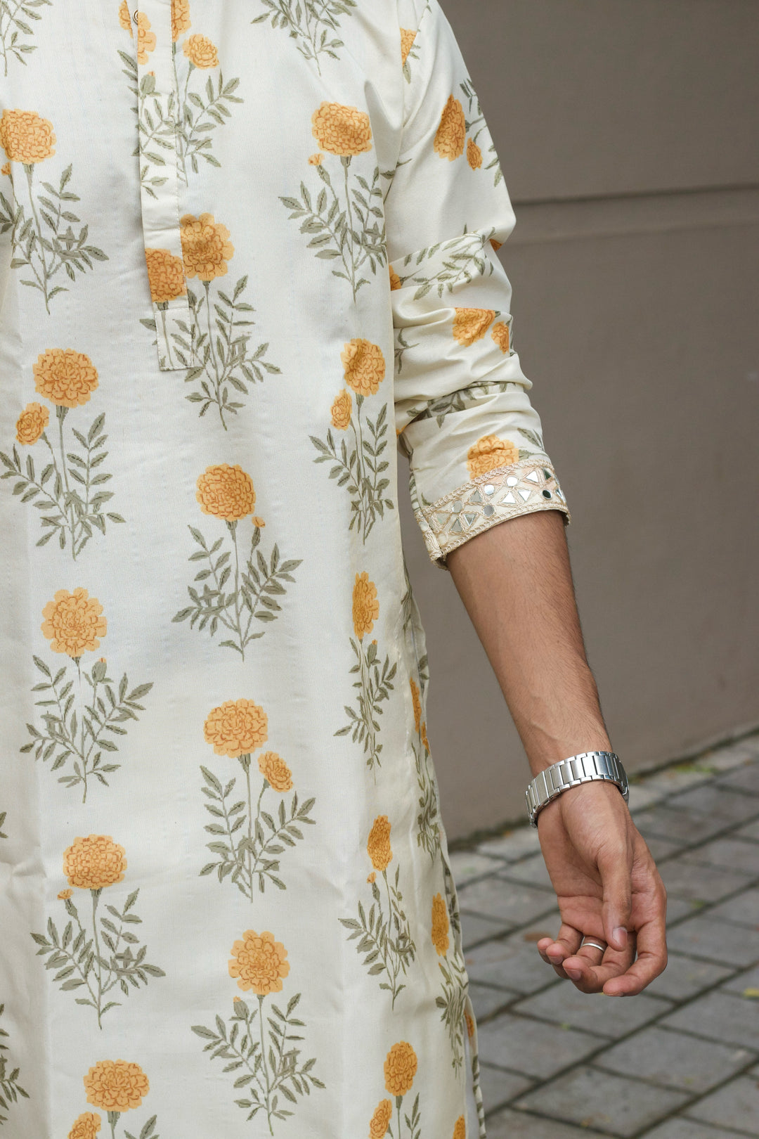 MARIGOLD FLORAL PRINTED EXCLUSIVE KURTA
