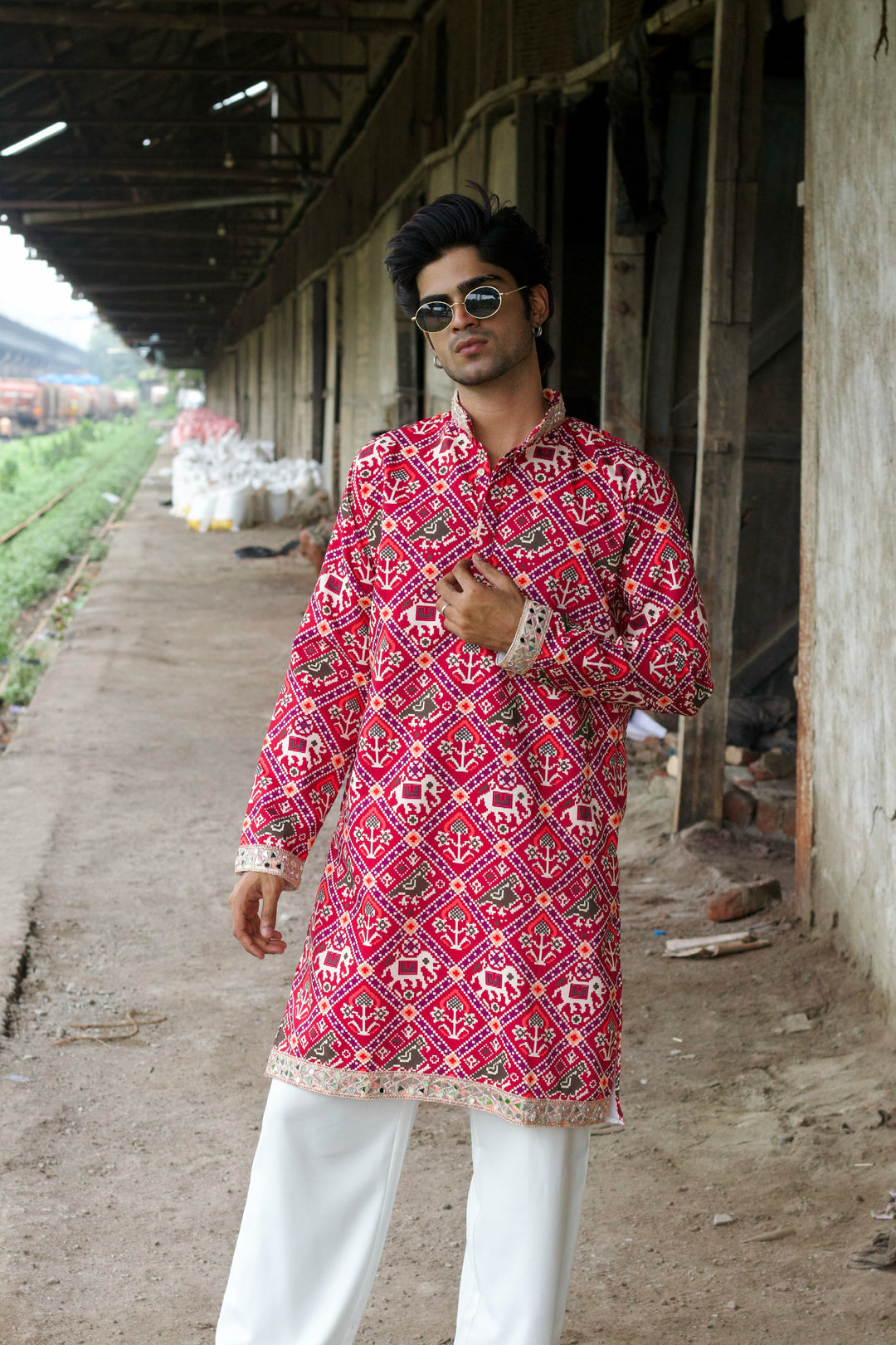 MANEK GAJ PATOLA PRINTED EXCLUSIVE DESIGNER KURTA