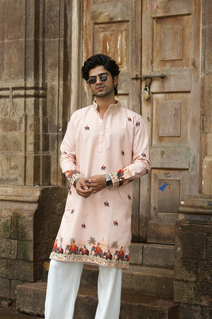 GAJ RAAJ PRINTED EXCLUSIVE DESIGNER KURTA