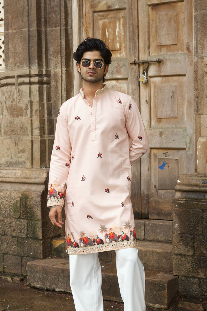 GAJ RAAJ PRINTED EXCLUSIVE DESIGNER KURTA