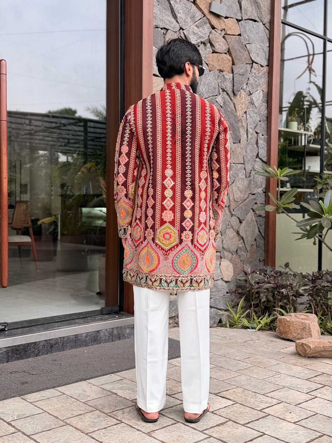 GARBA DARBAR POSITION EMBROIDERED SHORT KURTA
