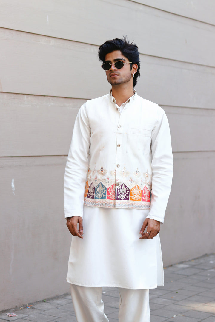 KOTI KURTA - RANG MINARA GEOMETRIC KOTI SET