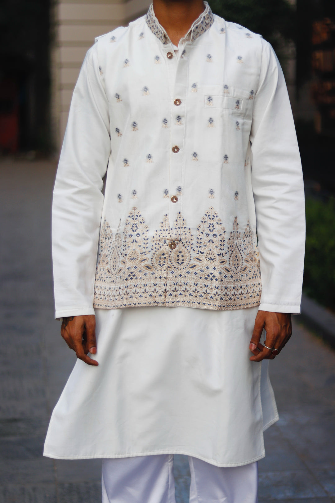 KOTI KURTA - FLORAL VALLEY EXCLUSIVE JACQUARD KOTI KURTA SET