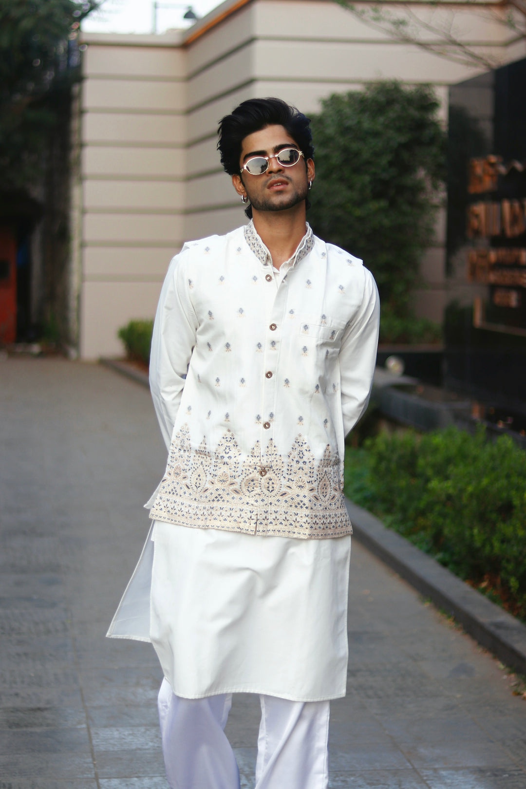 KOTI KURTA - FLORAL VALLEY EXCLUSIVE JACQUARD KOTI KURTA SET