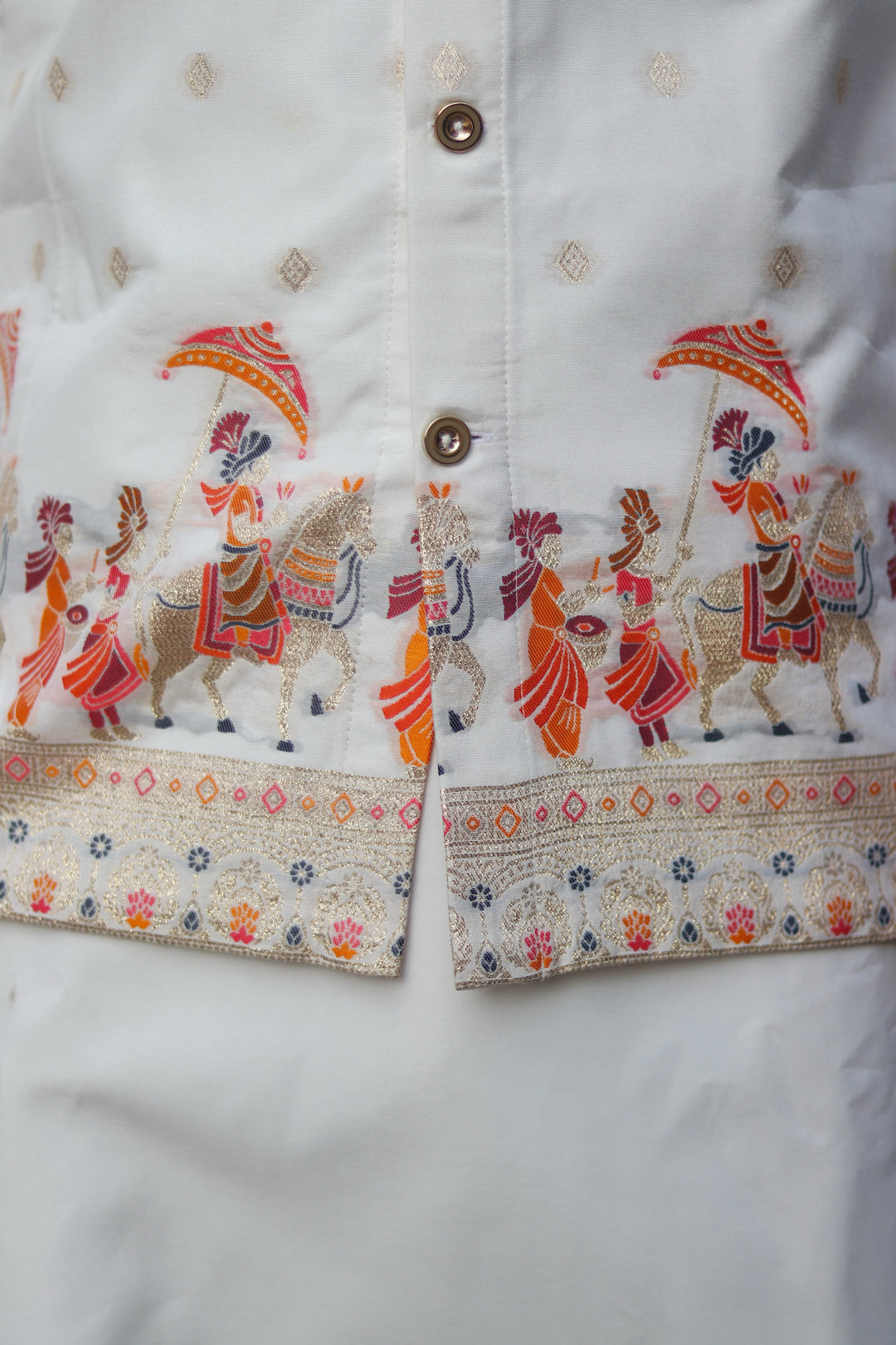 KOTI KURTA - BAARAT PATTERN JACQUARD KOTI KURTA SET